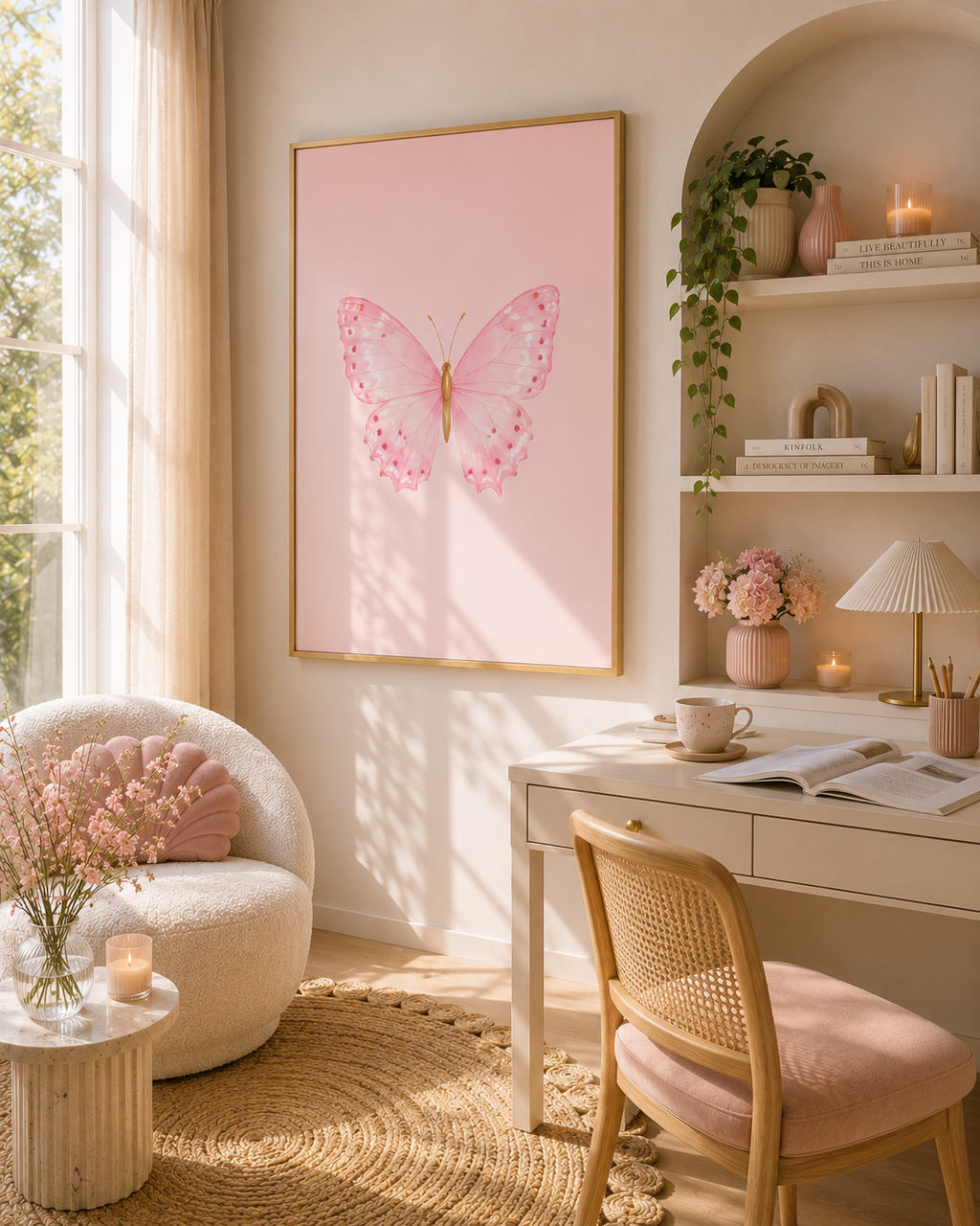 Colorful Butterfly Wall Art Set of 3: Pastel Nursery Decor Printable