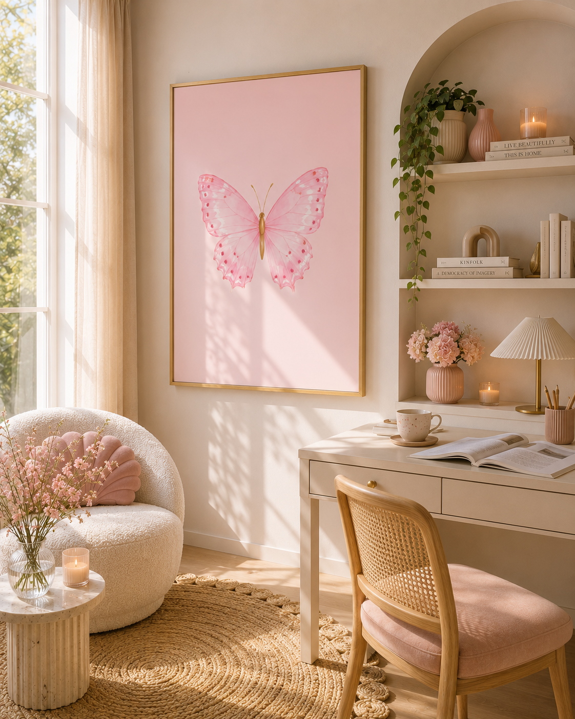 Colorful Butterfly Wall Art Set of 3: Pastel Nursery Decor Printable