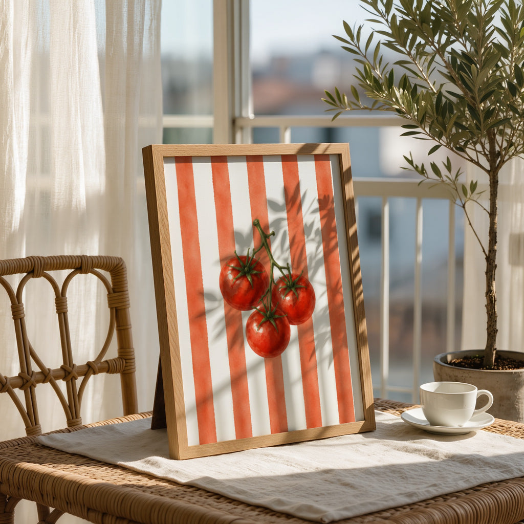 Tomato Wall Art: Rustic Farmhouse Kitchen, Italian Food, Dining Room Printable