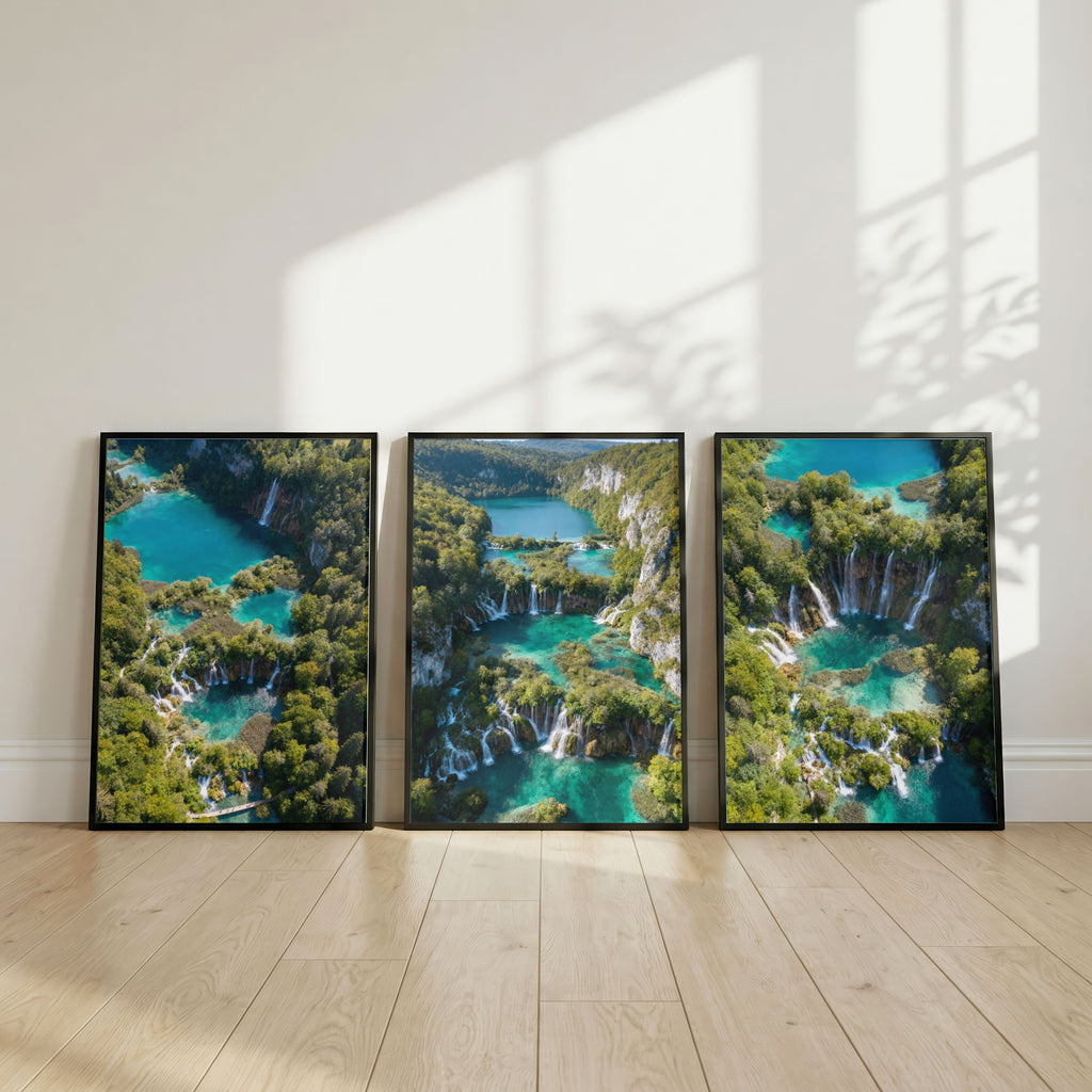 Plitvice Lakes Wall Art Bundle of 25: Croatia Waterfalls, Turquoise Lakes & Nature Photography Printable