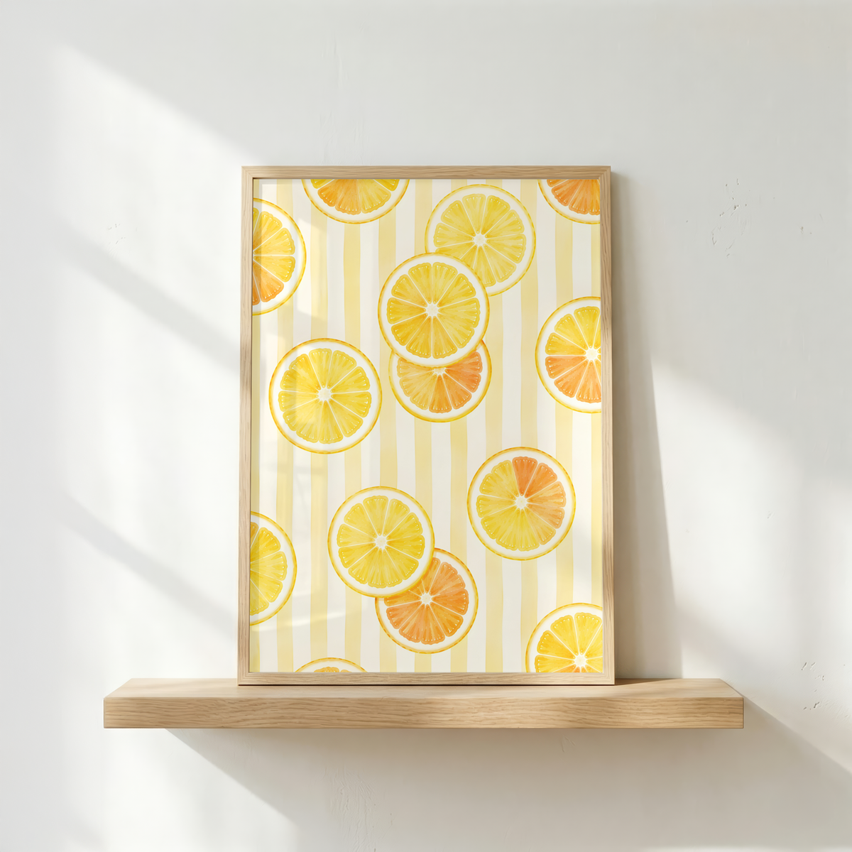Italian Summer Citrus Wall Art Set of 3: Lemon, Orange & Grapefruit Printable