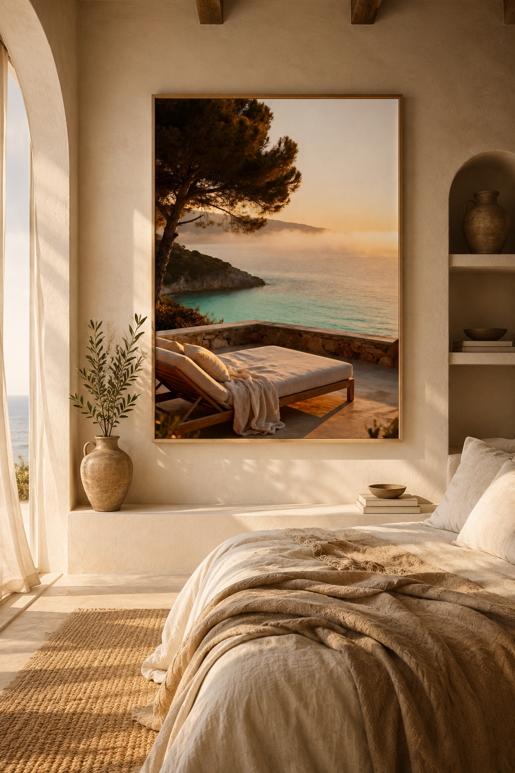 Mediterranean Morning Wall Art Set of 50: Quiet Luxury European Summer Photography Printable