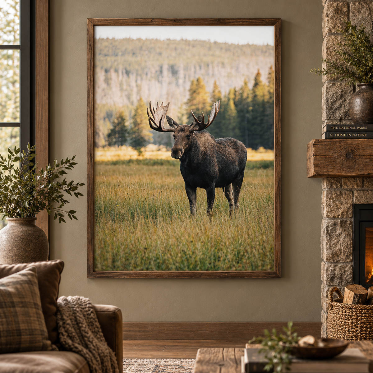 Moose Wall Art Set of 18: Wildlife Photography, Rustic Cabin & Nordic Lodge Decor Printable