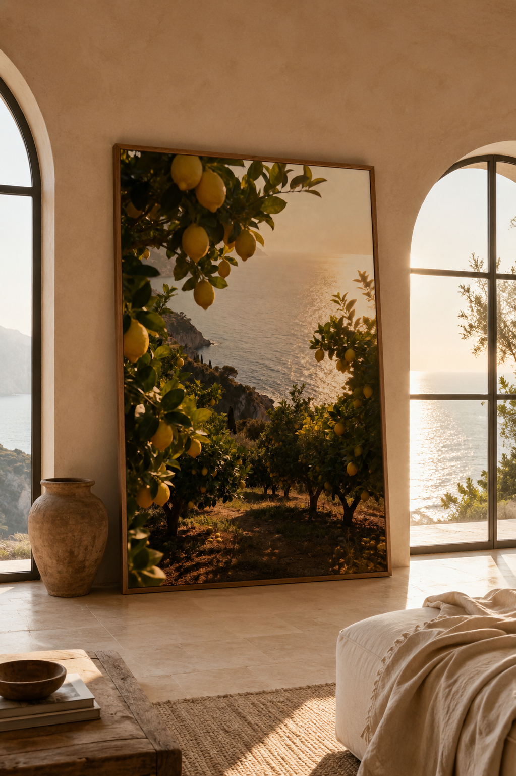 Mediterranean Beach Club Wall Art Set of 3: Italian Riviera Photography Printable
