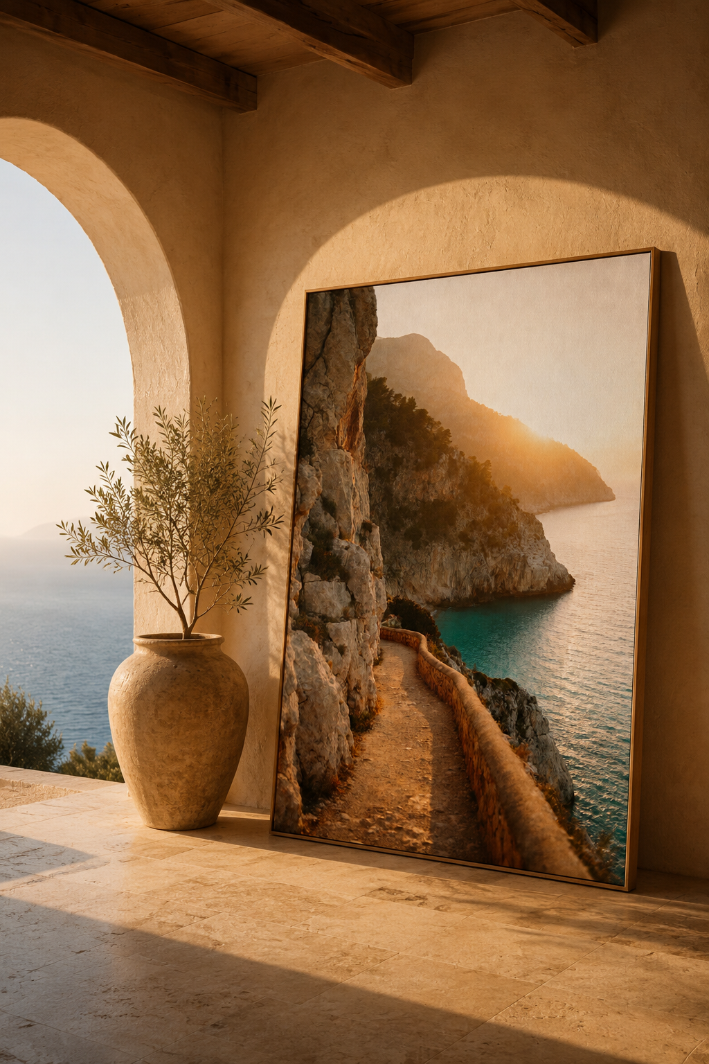 Italian Coast Wall Art Set of 12: Mediterranean Beach Photography Bathroom Decor Printable