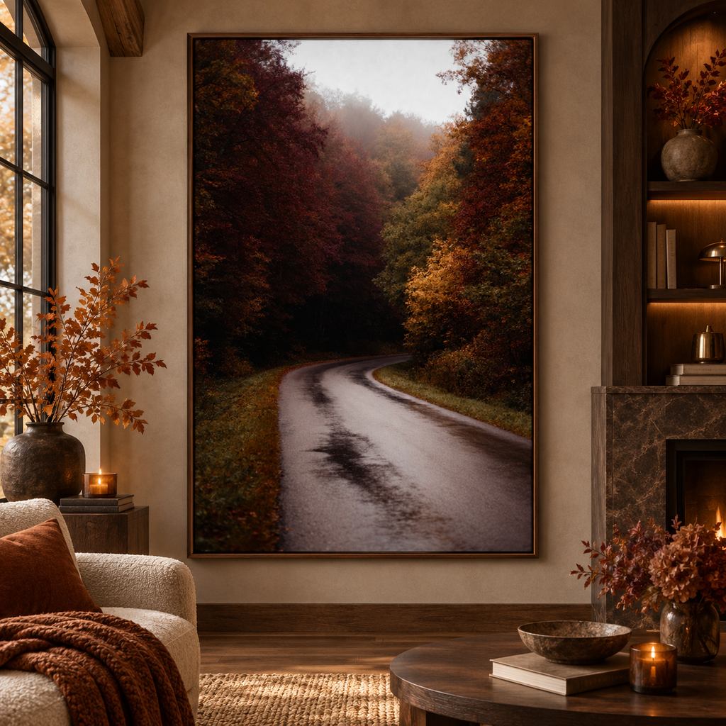 Autumn Wall Art Set of 12: Fall Landscape Photography, Rustic Country Nature Decor Printable