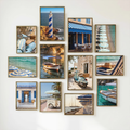 Blue Mediterranean Wall Art Bundle of 21: European Summer Photography Printable