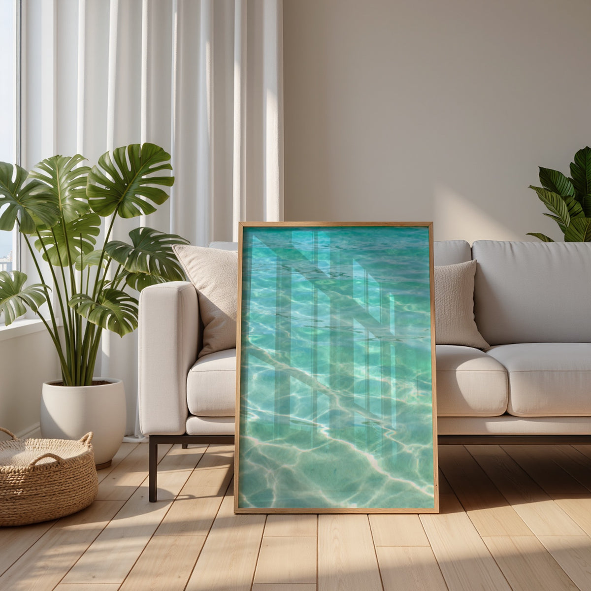 Ocean Photography Wall Art Set of 10: Coastal Beach Printable, Turquoise Water Decor