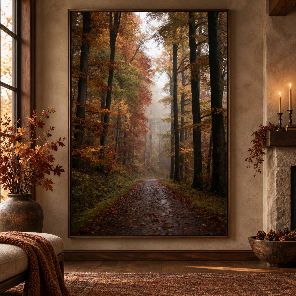 Autumn Wall Art Set of 12: Fall Landscape Photography, Rustic Country Nature Decor Printable