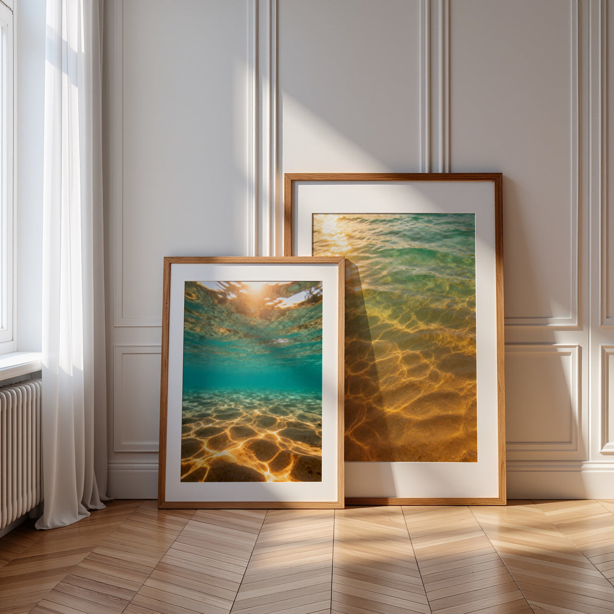 Ocean Photography Wall Art Set of 10: Coastal Beach Printable, Turquoise Water Decor
