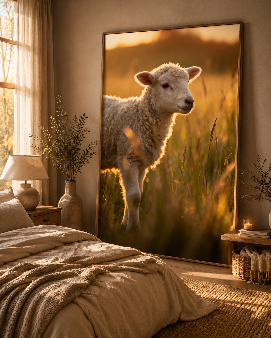 Lamb Wall Art Set of 12: Baby Sheep Nursery & Farmhouse Printable