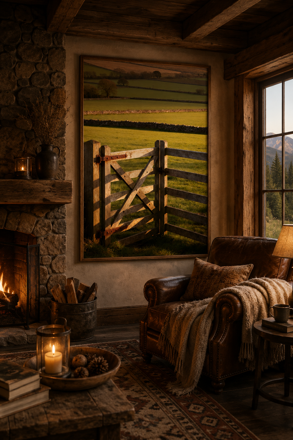Farmhouse Wall Art Bundle of 12: Rustic Country Landscape Printable