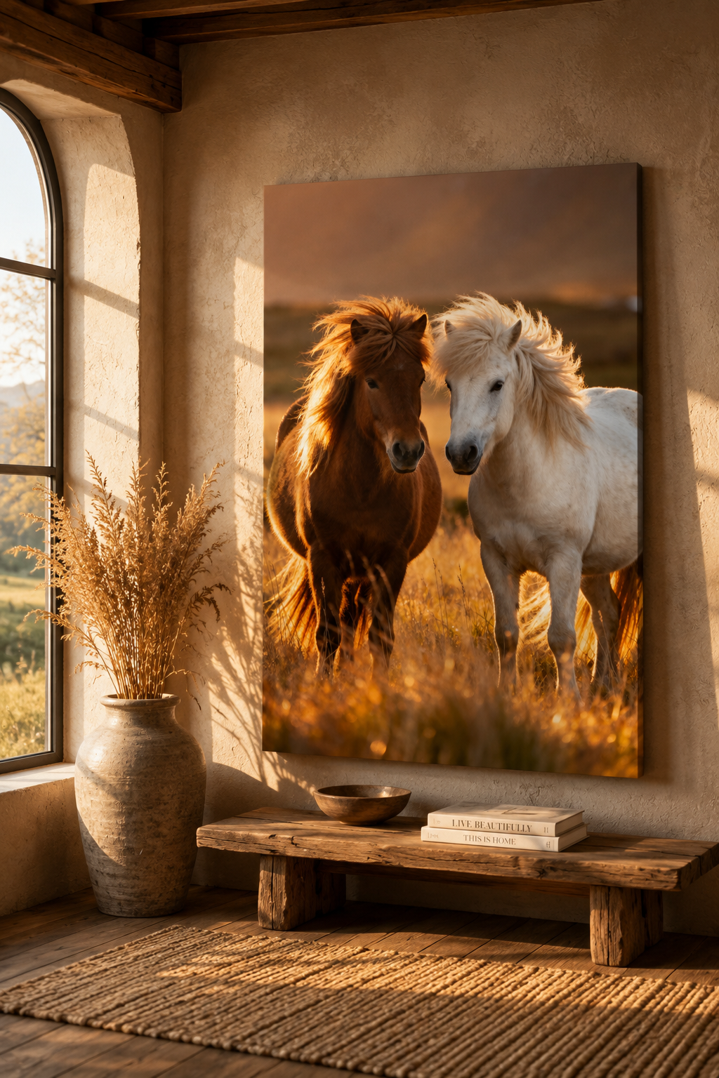 Icelandic Horse Wall Art Set of 3: Rustic Farmhouse Printable