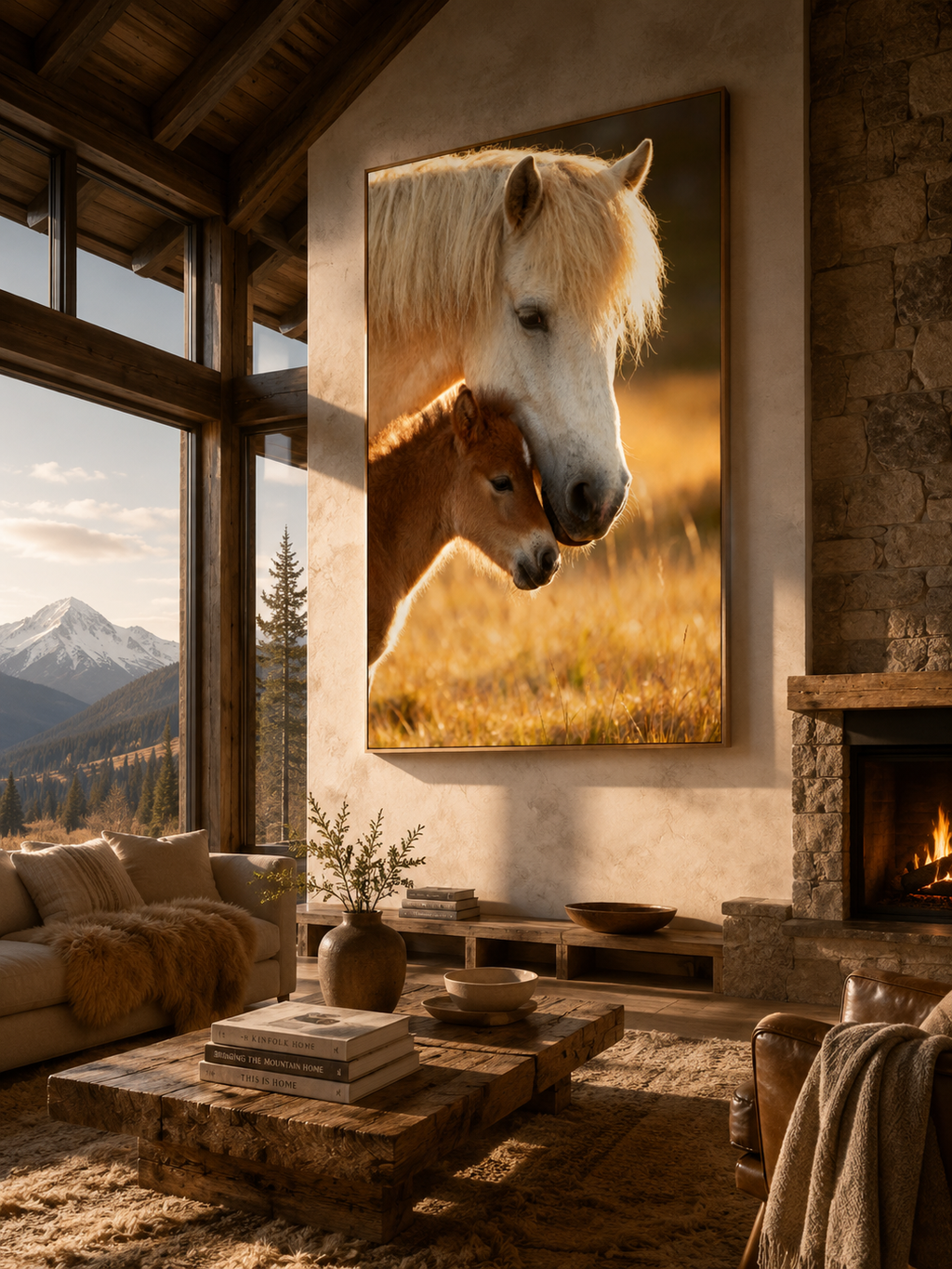 Icelandic Horse Wall Art Set of 3: Mare & Foal Farmhouse Printable