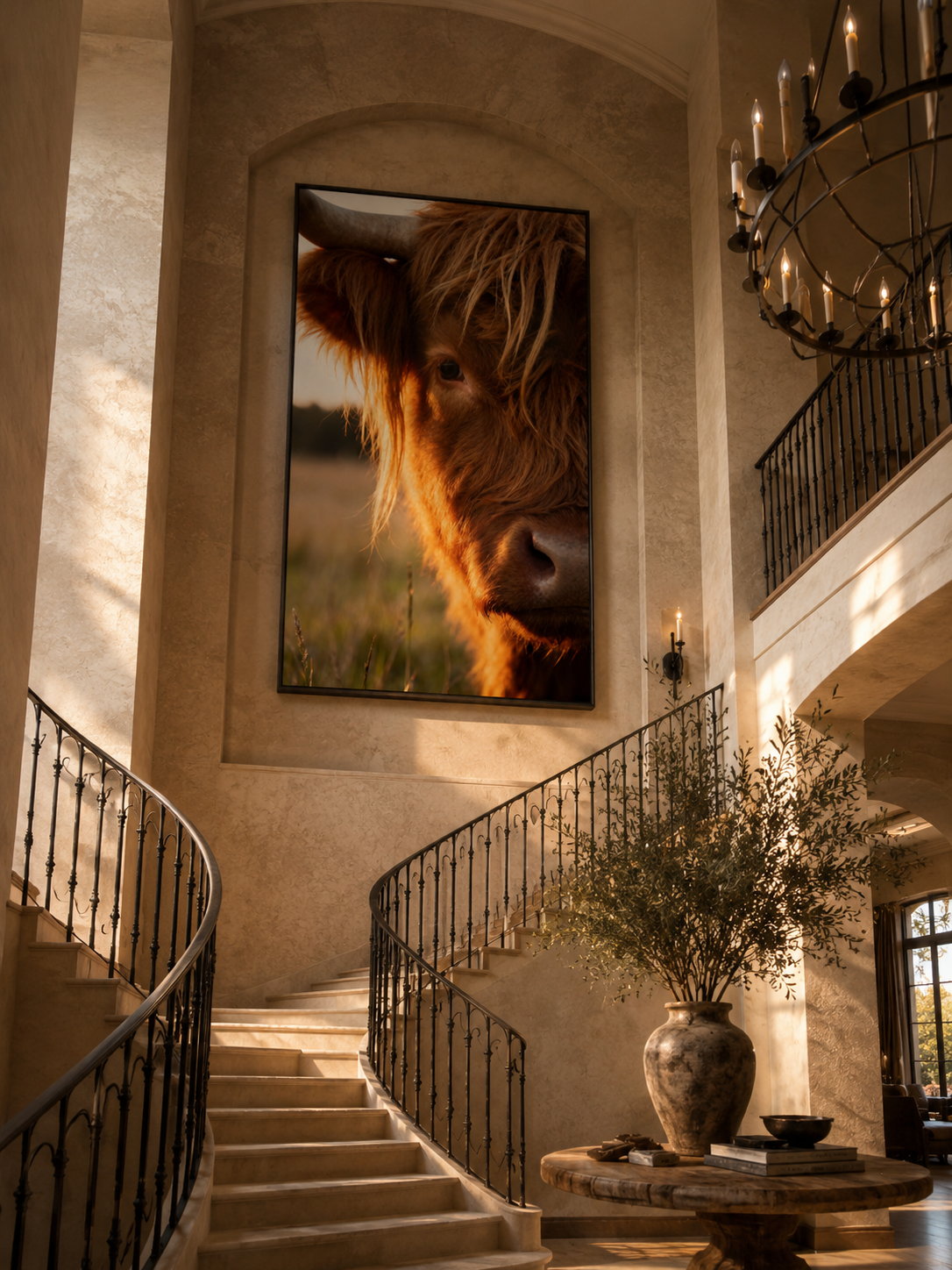 Highland Cow Wall Art Set of 8: Rustic Farmhouse Decor, Country Farm Animal Photography Printable