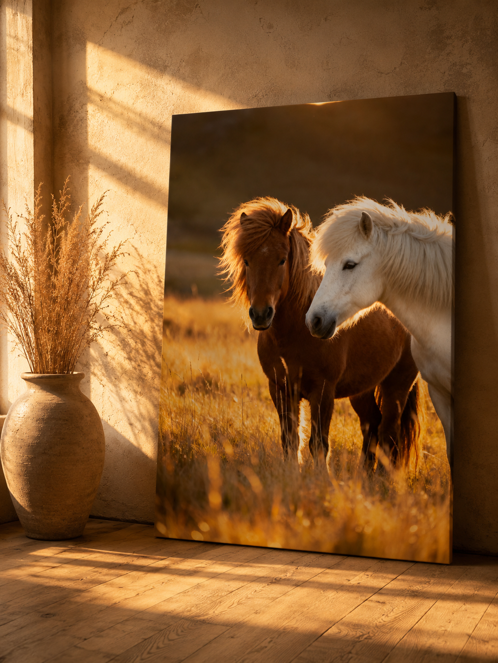 Icelandic Horse Wall Art Set of 3: Rustic Farmhouse Printable