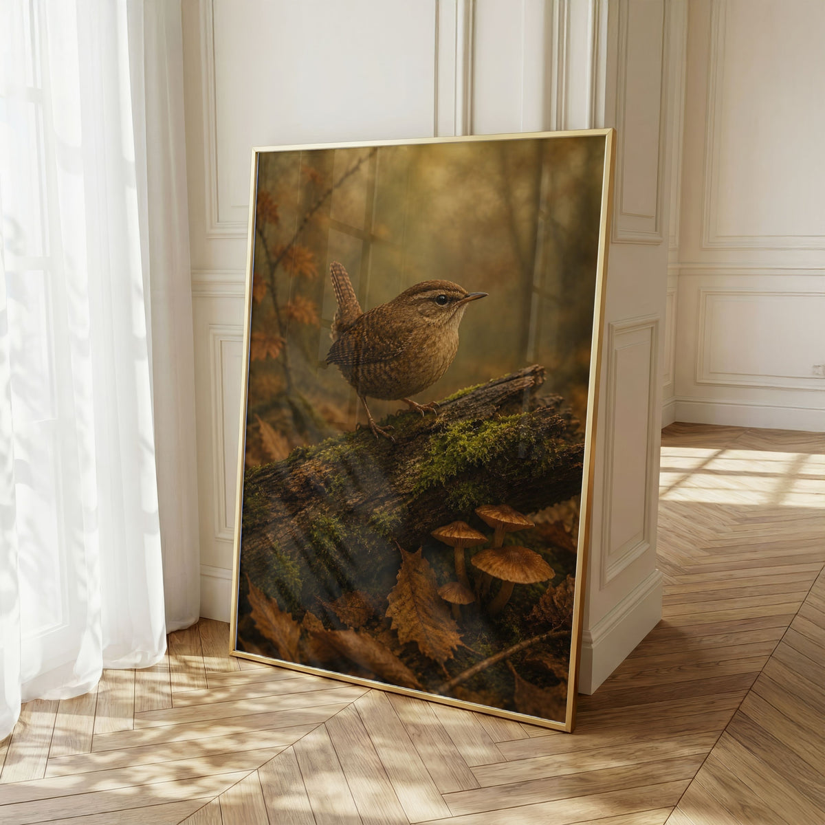 Fall Bird Wall Art Set of 6: Moody Woodland Printable
