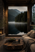 Scandinavian Forest Lake Wall Art Set of 6: Nordic Mountain Nature Landscape Printable
