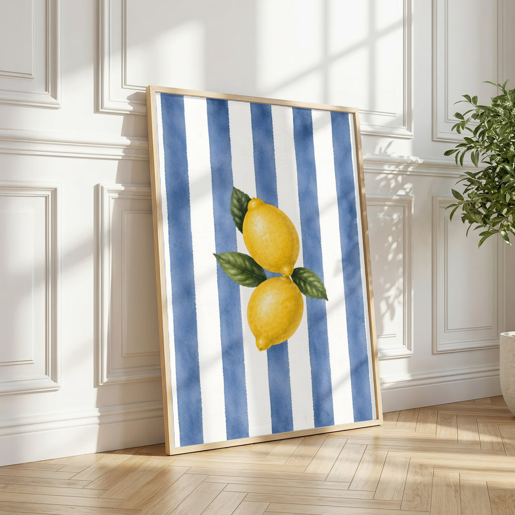 Mediterranean Kitchen Wall Art Set of 6: Italian Food Decor Printable