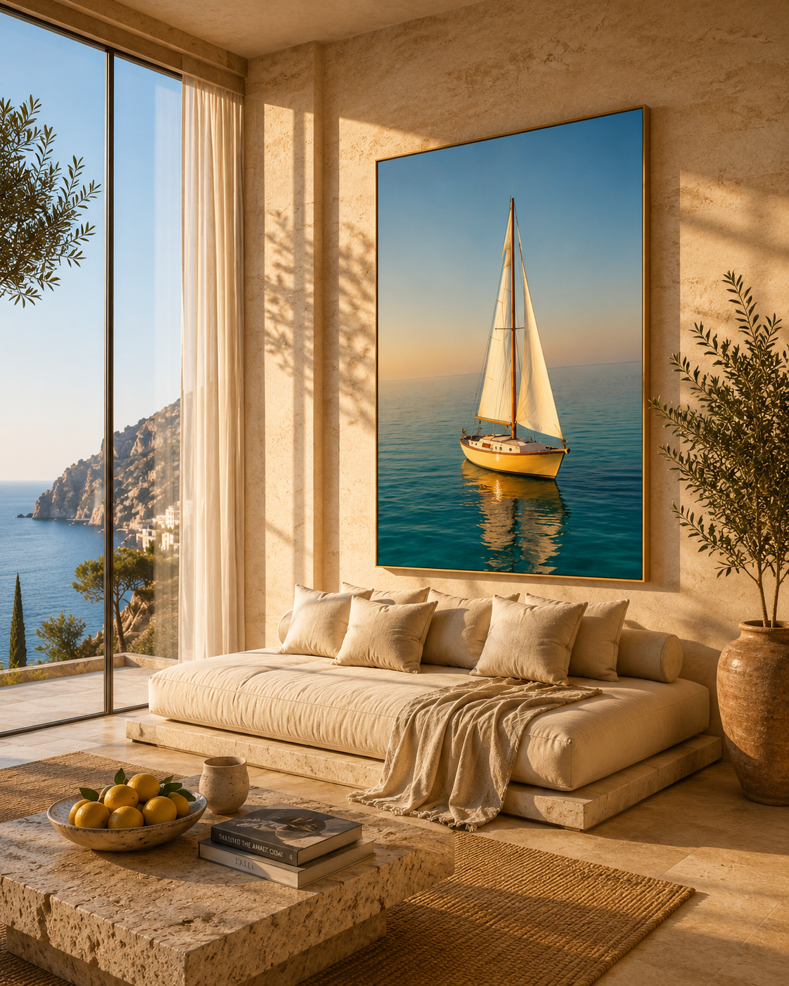 Italian Lemon Wall Art Set of 25: Amalfi Coast Mediterranean Summer Printable