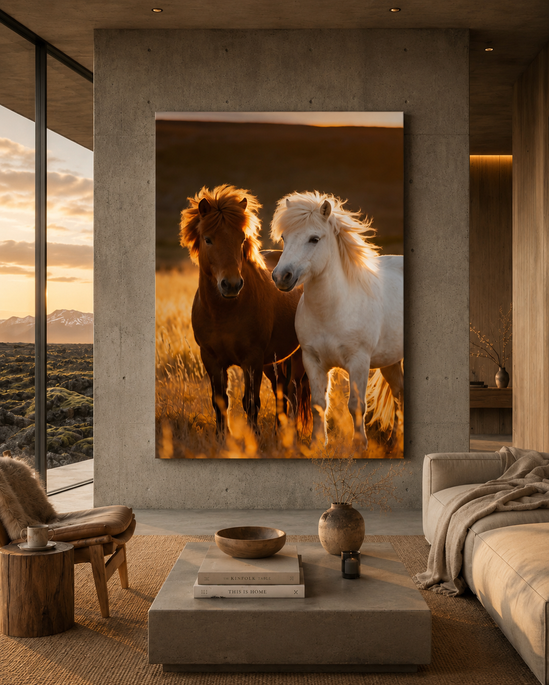 Icelandic Horse Wall Art Set of 3: Rustic Farmhouse Printable