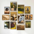 Farmhouse Wall Art Bundle of 12: Rustic Country Landscape Printable