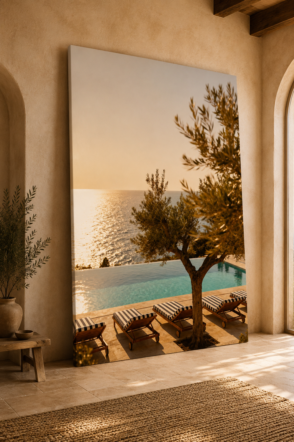 Mediterranean Beach Club Wall Art Set of 3: Italian Riviera Photography Printable