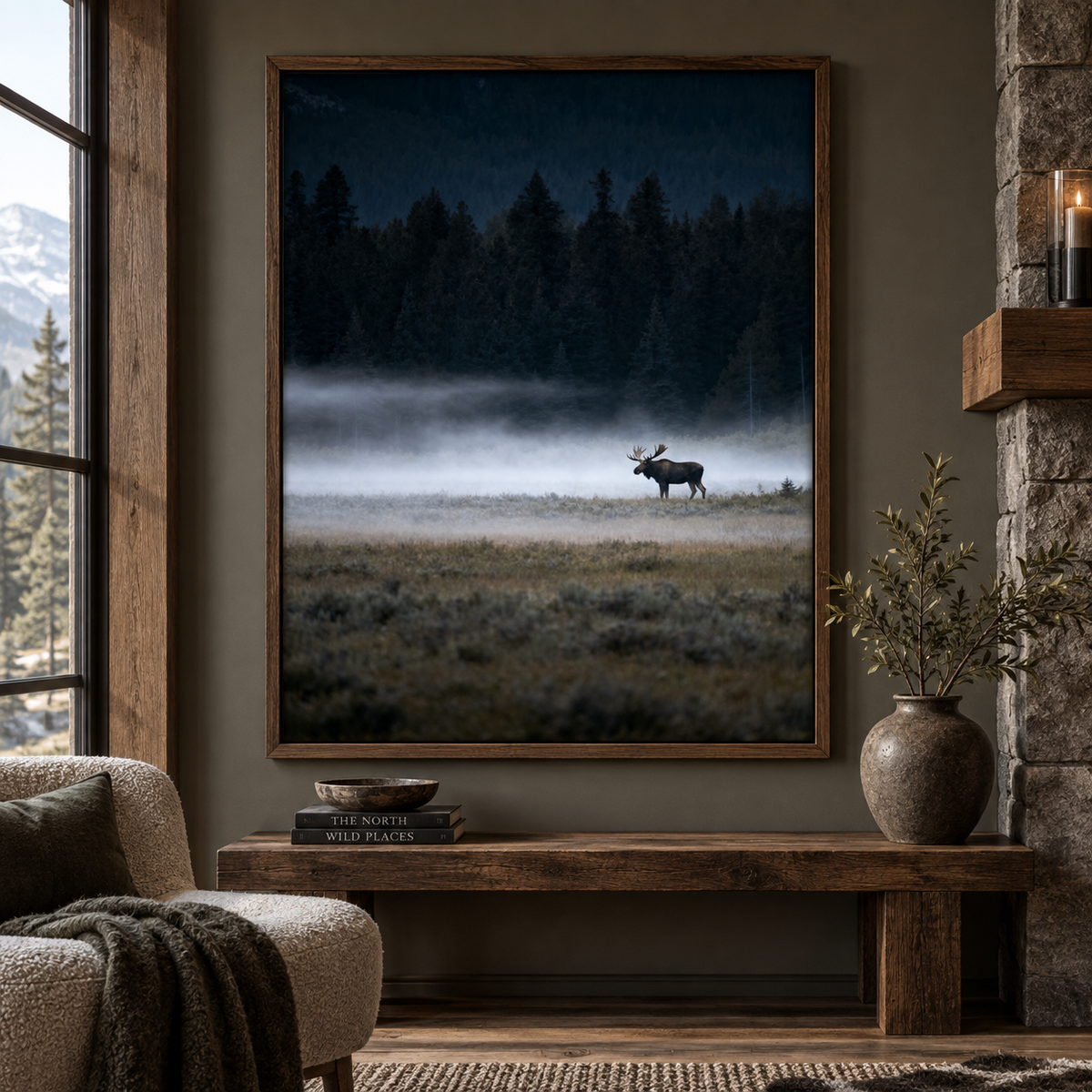 Moose Wall Art Set of 18: Wildlife Photography, Rustic Cabin & Nordic Lodge Decor Printable