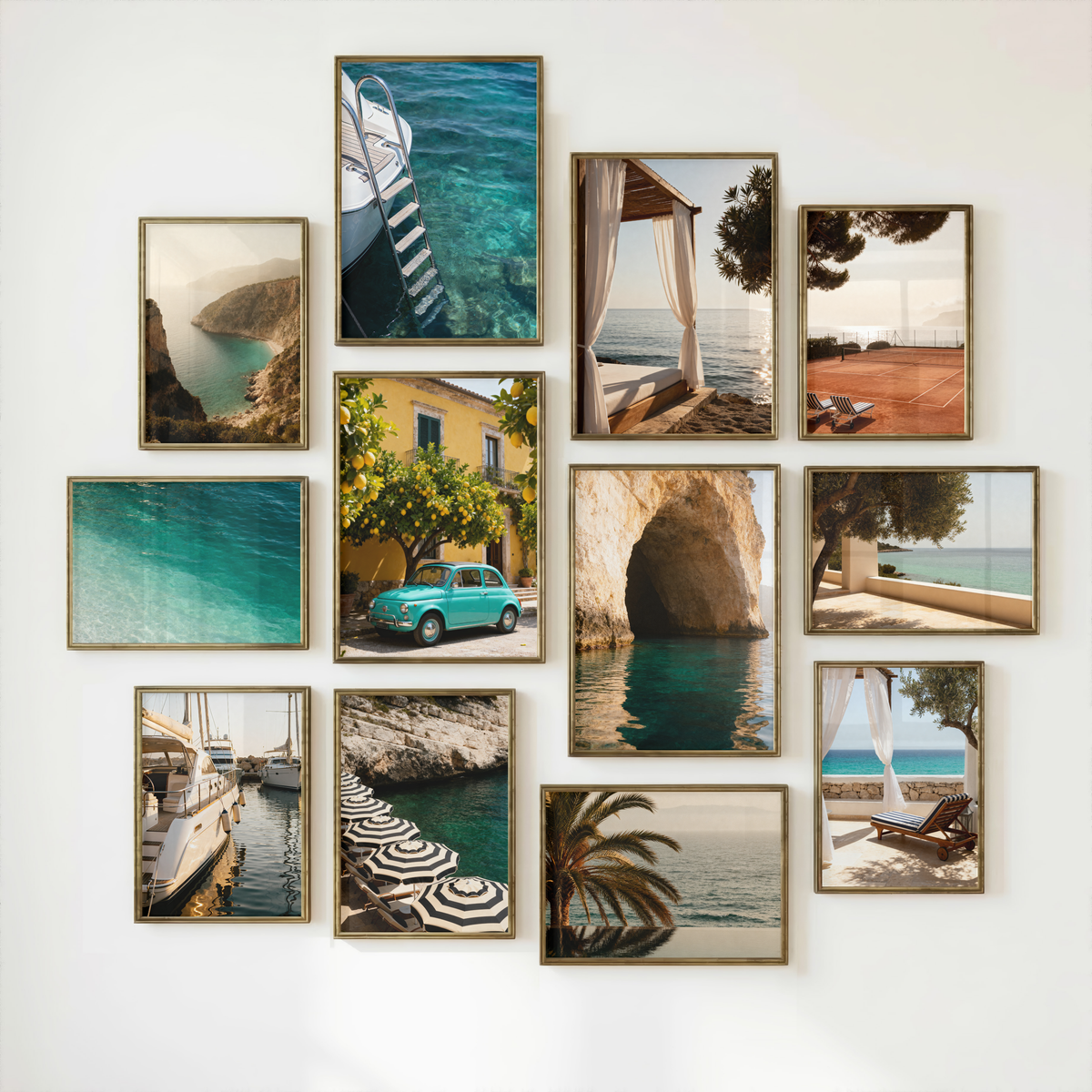 Mediterranean Wall Art Bundle of 50: Coastal Ocean Photography & European Summer Printable