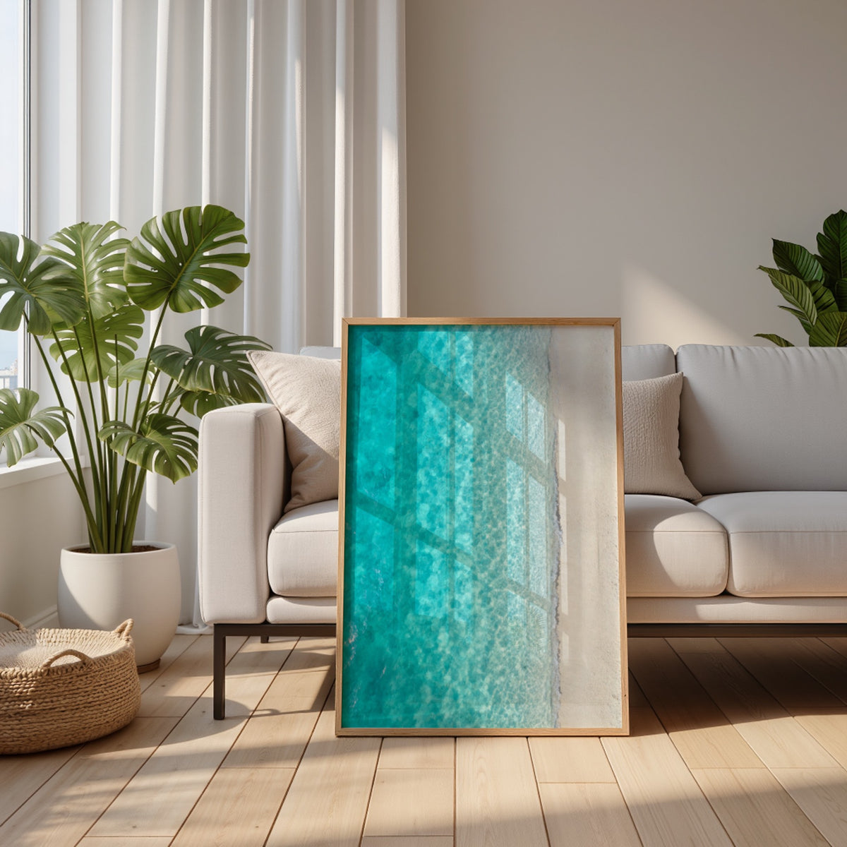Ocean Photography Wall Art Set of 10: Coastal Beach Printable, Turquoise Water Decor