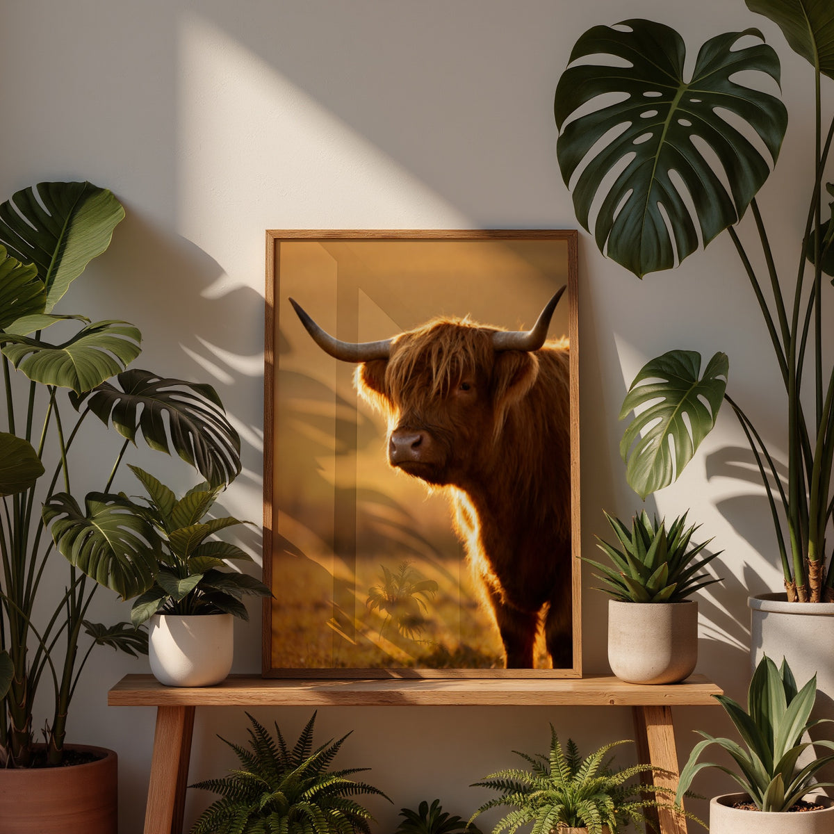 Highland Cow Wall Art Set of 8: Rustic Farmhouse Decor, Country Farm Animal Photography Printable