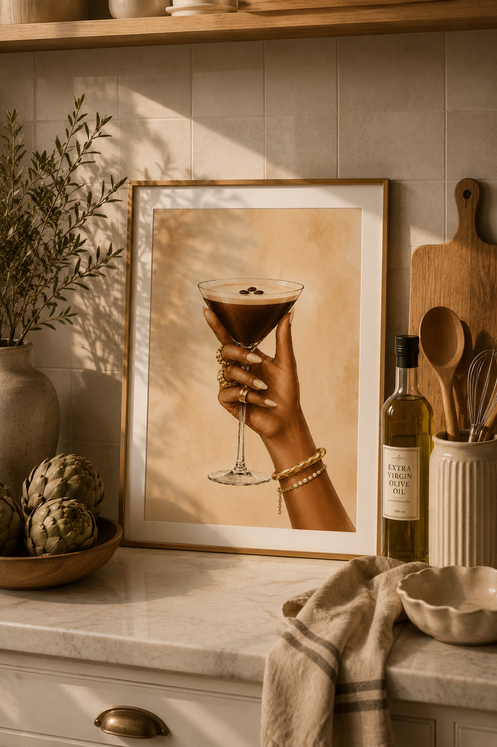 Espresso Martini Wall Art: Elegant Cocktail Home Bar Printable