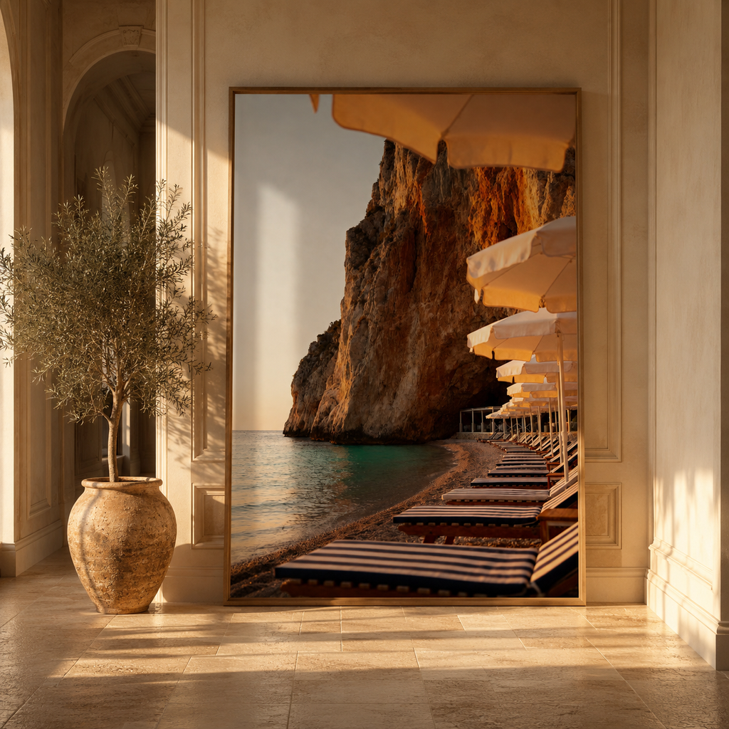 Italian Summer Travel Photography Wall Art: Beach Club Bedroom Decor Printable