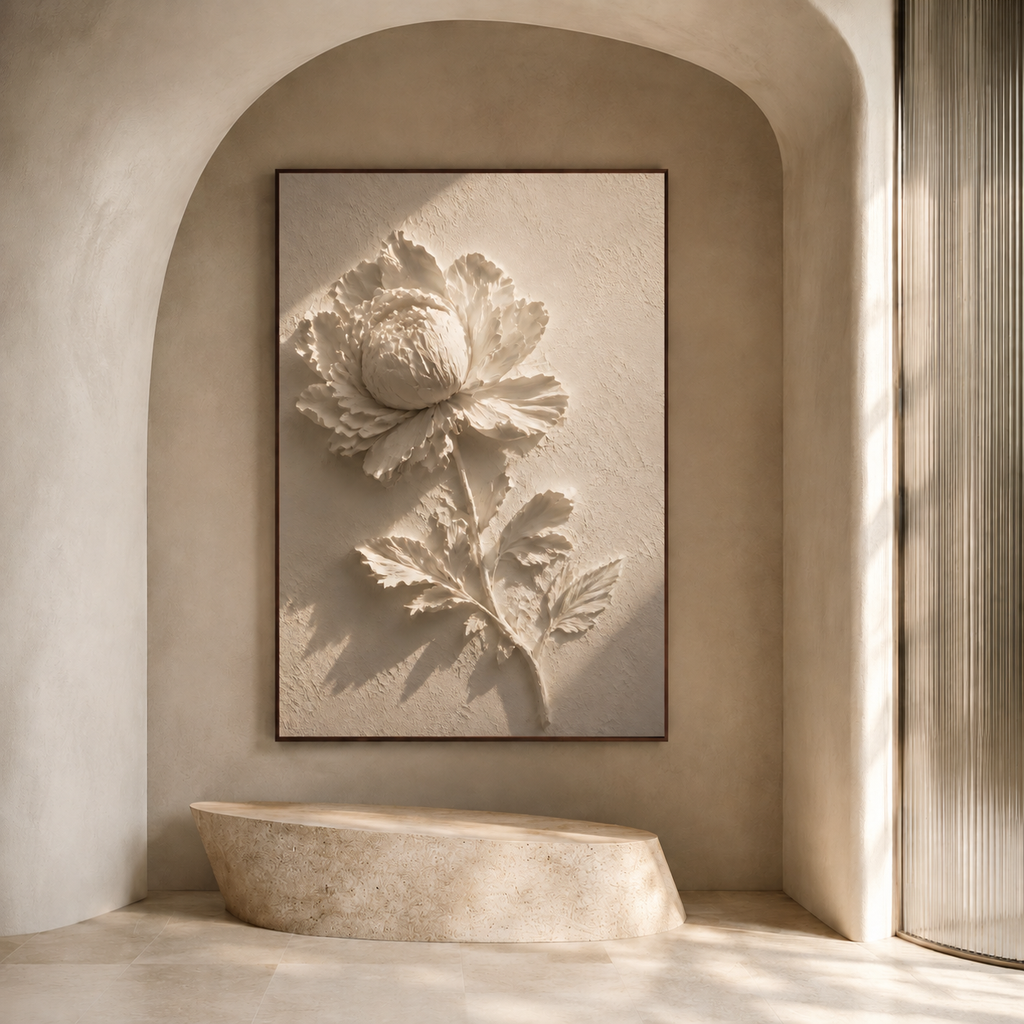 Burgundy Flower Wall Art Set of 6: Modern Botanical Living Room Decor Printable