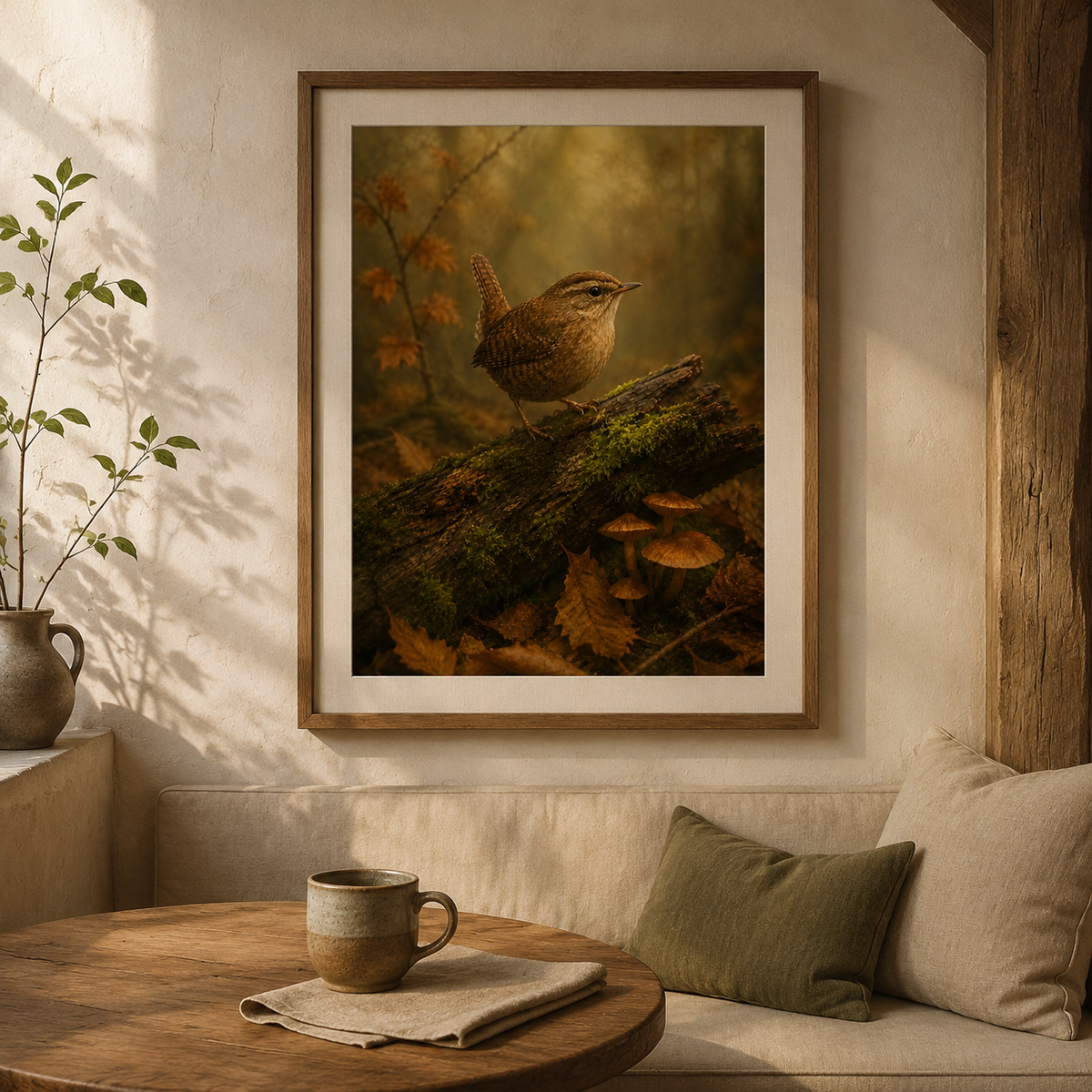 Fall Bird Wall Art Set of 6: Moody Woodland Printable