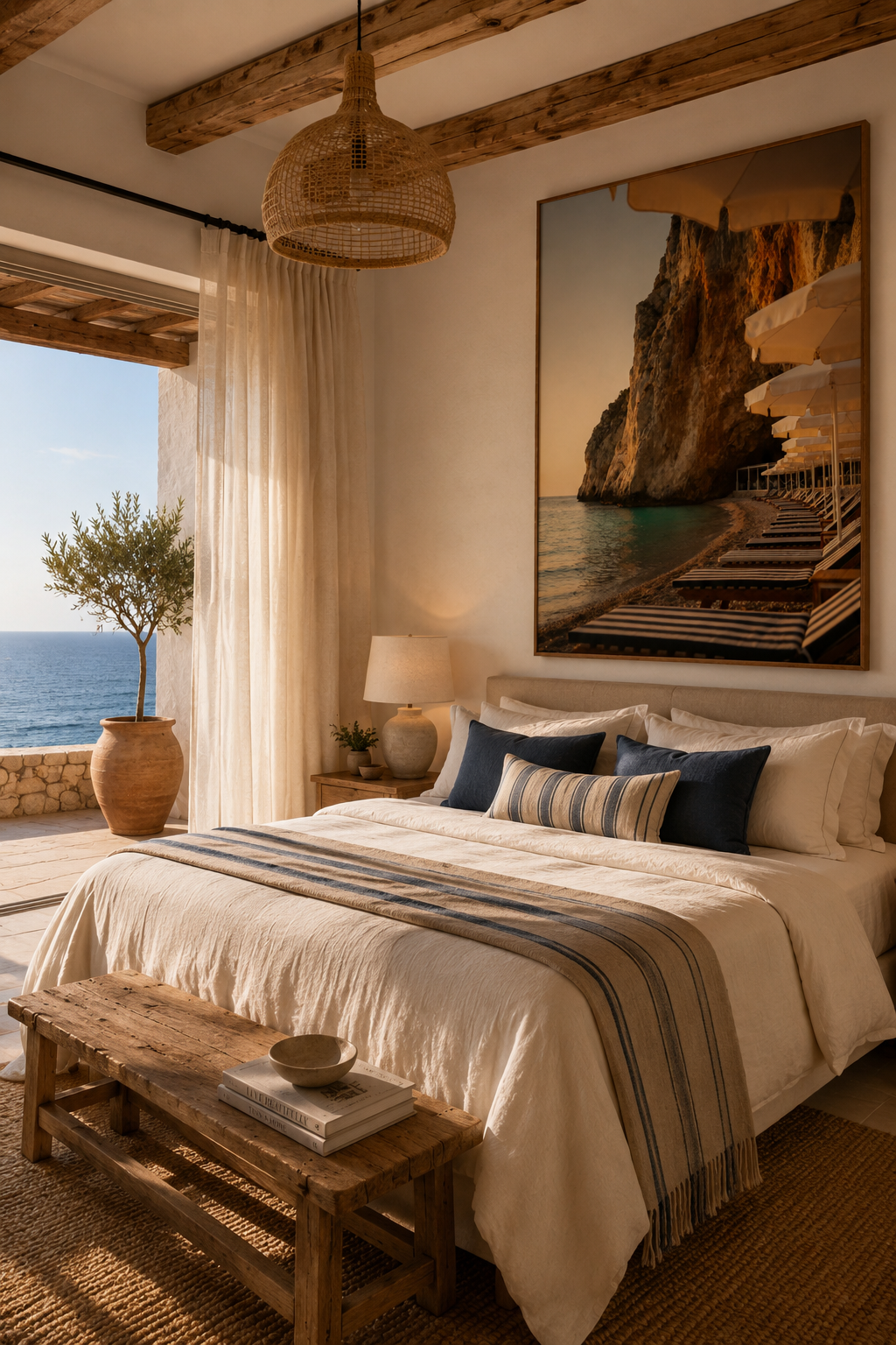 Italian Summer Travel Photography Wall Art: Beach Club Bedroom Decor Printable