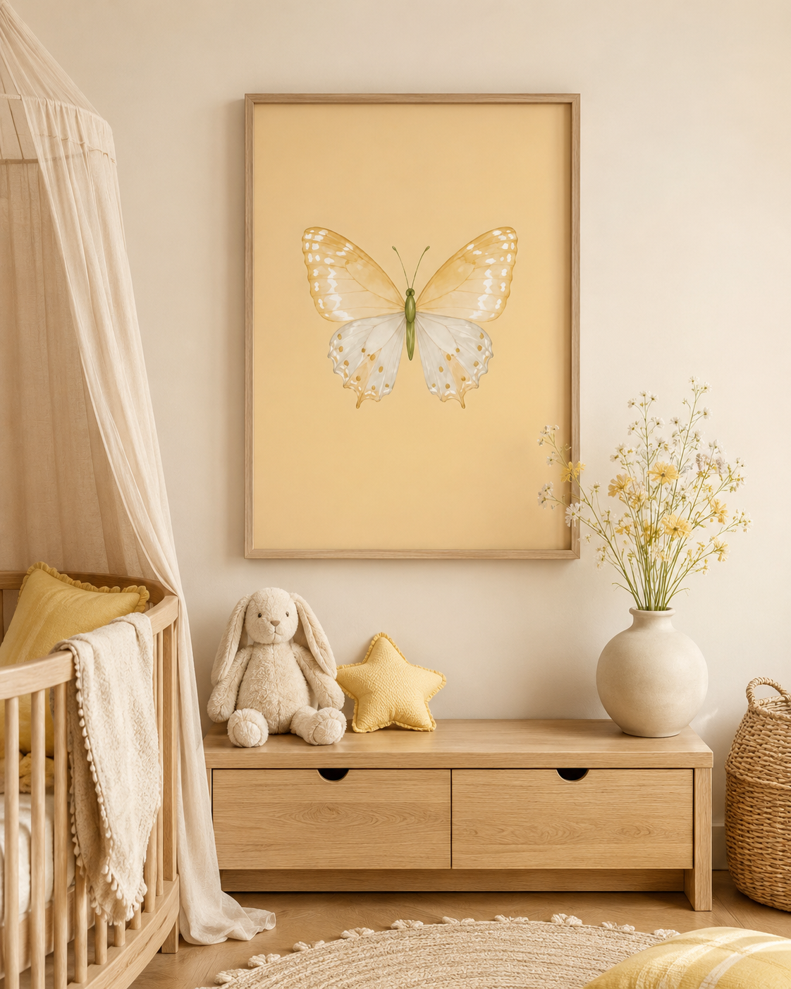 Colorful Butterfly Wall Art Set of 3: Pastel Nursery Decor Printable
