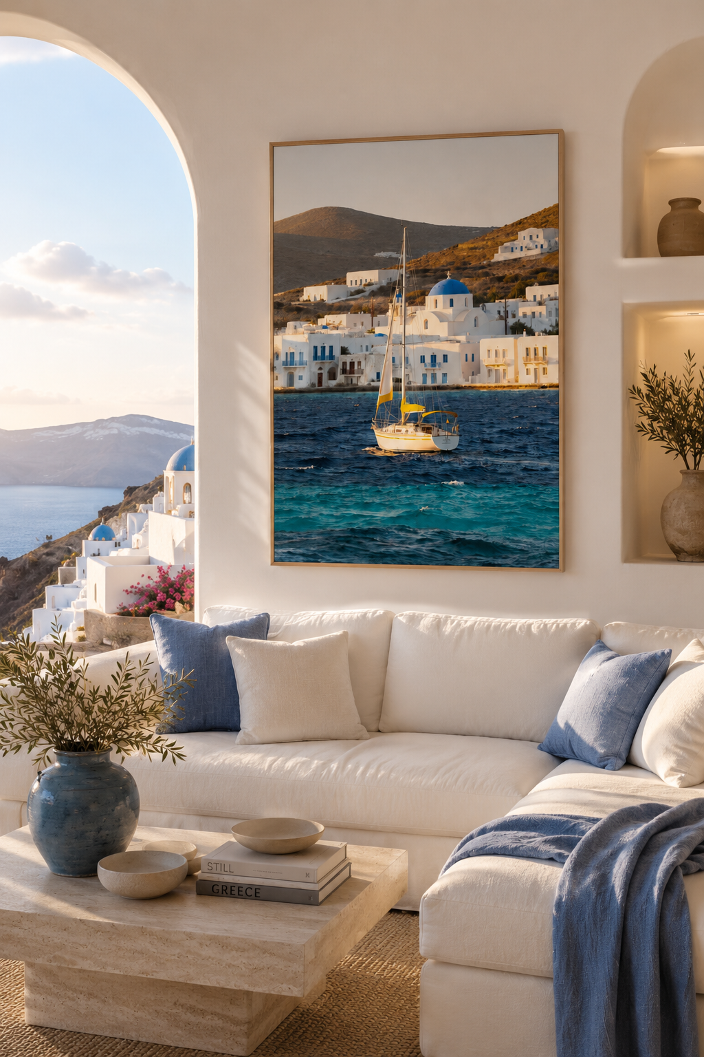 Mediterranean Wall Art Set of 3: Coastal Beach Summer Photography Printable