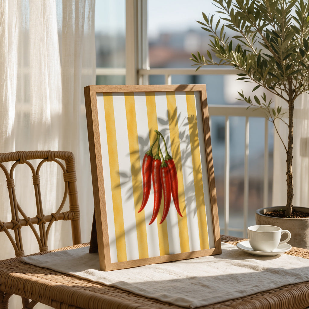 Mediterranean Kitchen Wall Art Set of 6: Italian Food Decor Printable