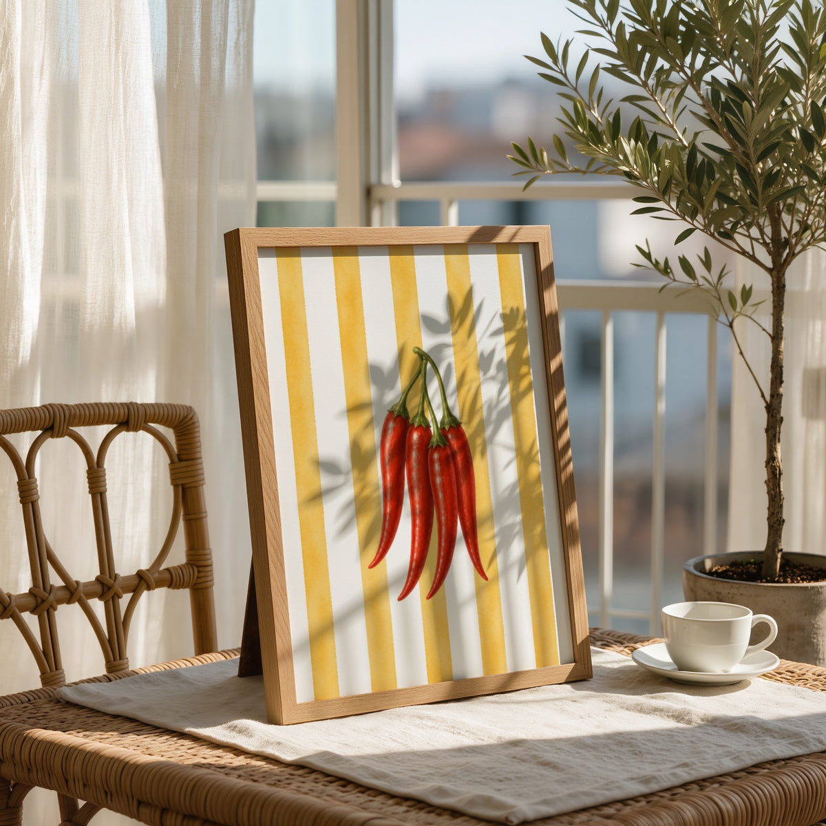 Mediterranean Kitchen Wall Art Set of 6: Italian Food Decor Printable
