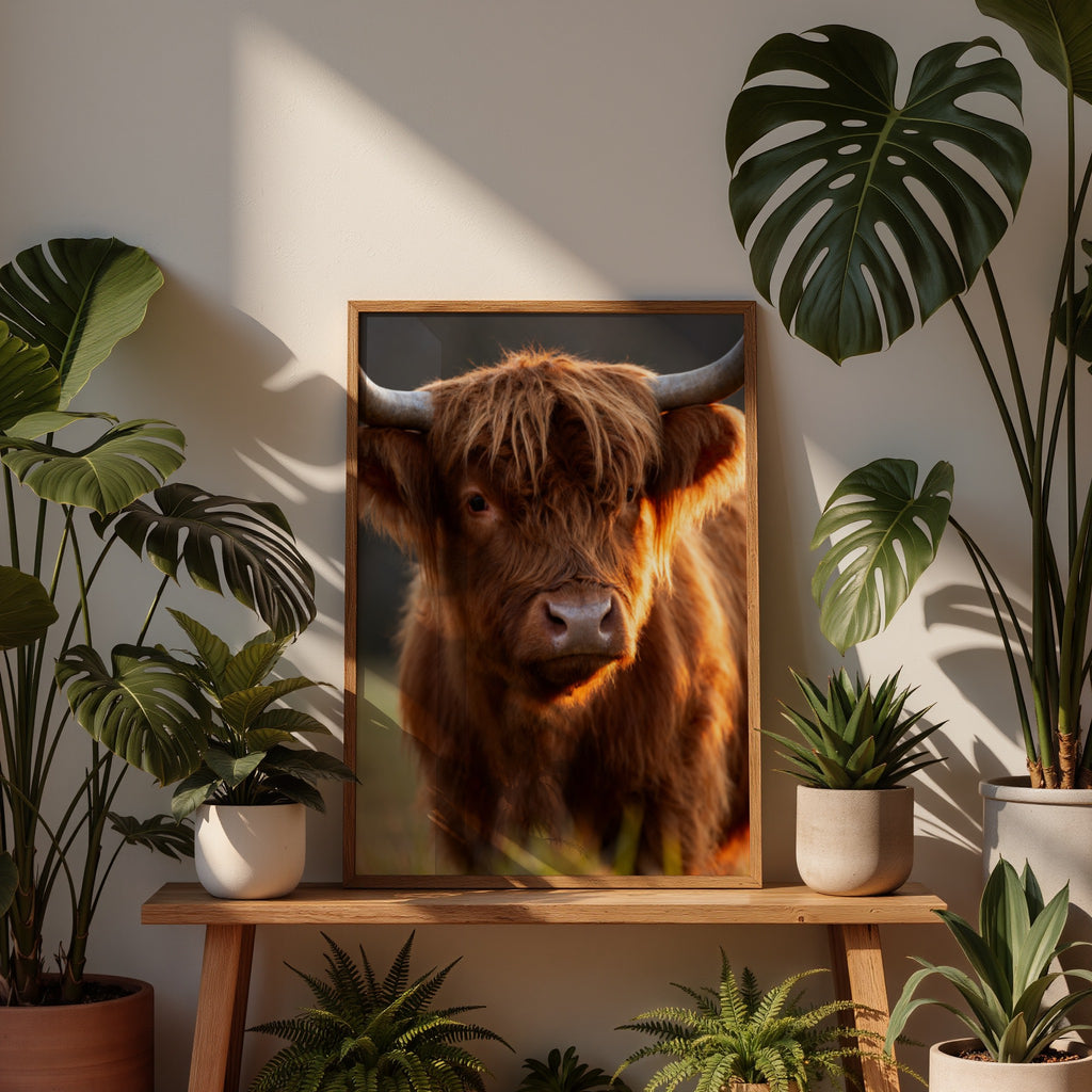 Highland Cow Wall Art Set of 8: Rustic Farmhouse Decor, Country Farm Animal Photography Printable