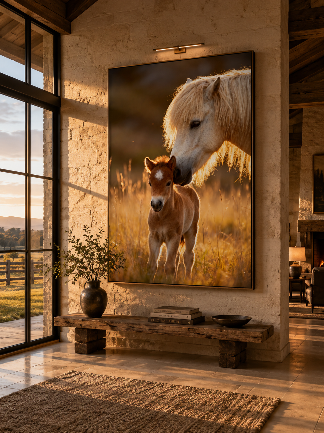 Icelandic Horse Wall Art Set of 3: Mare & Foal Farmhouse Printable