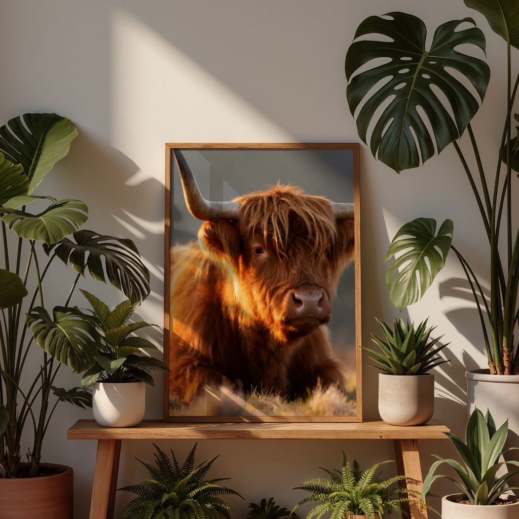 Highland Cow Wall Art Set of 8: Rustic Farmhouse Decor, Country Farm Animal Photography Printable