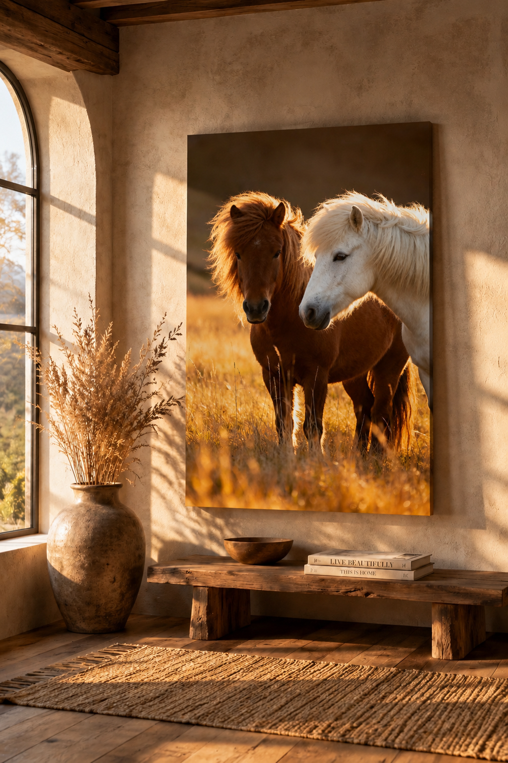Icelandic Horse Wall Art Set of 3: Rustic Farmhouse Printable