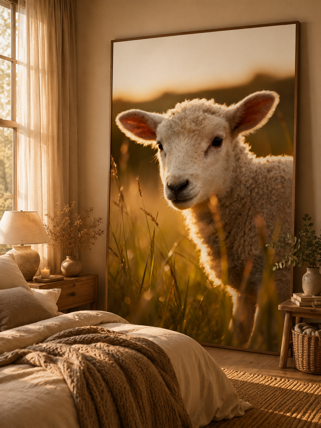 Lamb Wall Art Set of 12: Baby Sheep Nursery & Farmhouse Printable