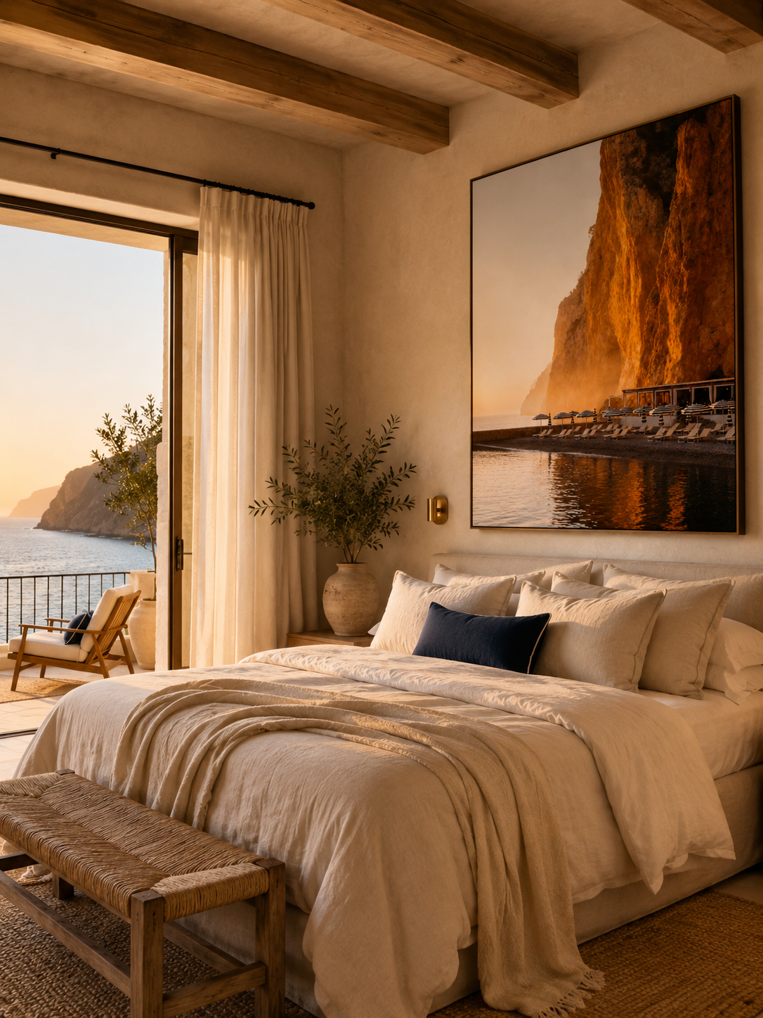 Italian Coast Wall Art Set of 12: Mediterranean Beach Photography Bathroom Decor Printable