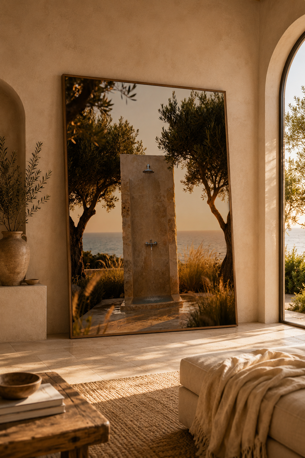 Mediterranean Coastal Luxury Wall Art Set of 3: Italian Villa Photography Printable