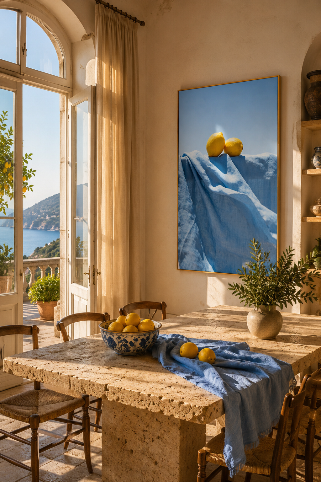 Italian Lemon Wall Art Set of 25: Amalfi Coast Mediterranean Summer Printable