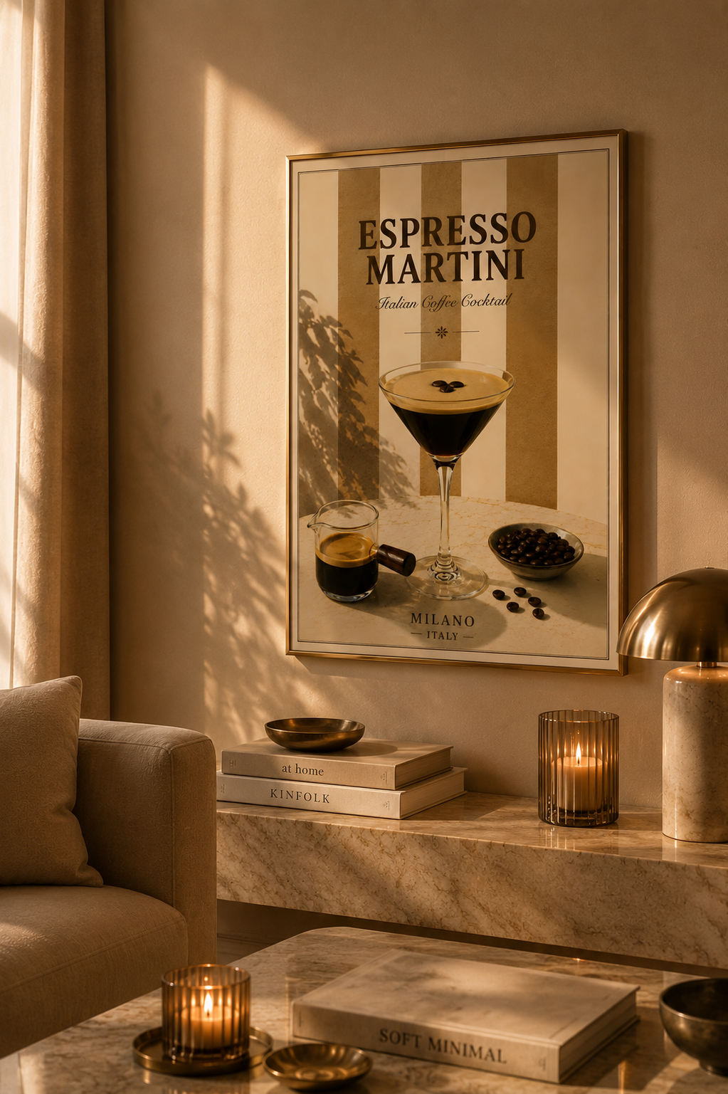 Espresso Martini Wall Art: Italian Coffee Cocktail Printable Poster