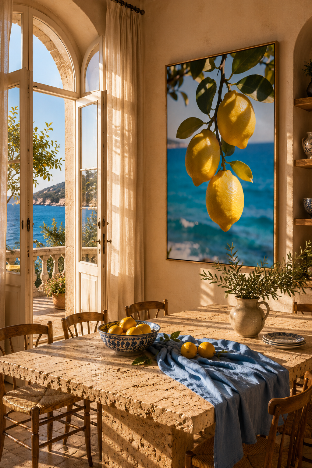 Italian Lemon Wall Art Set of 25: Amalfi Coast Mediterranean Summer Printable
